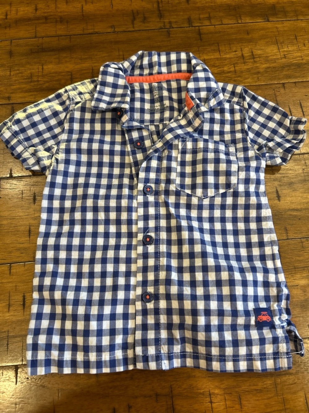 Carter’s Blue and White Checkered Baby Boys Button Down